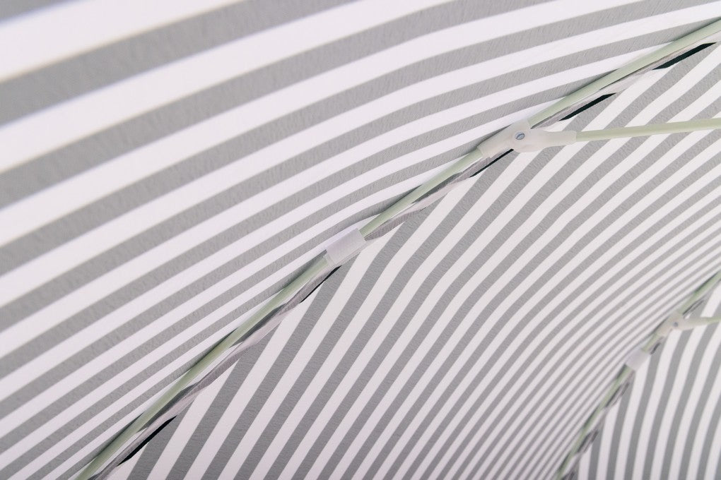 EasyShade Beach Parasol 2m - Striped Forest Green