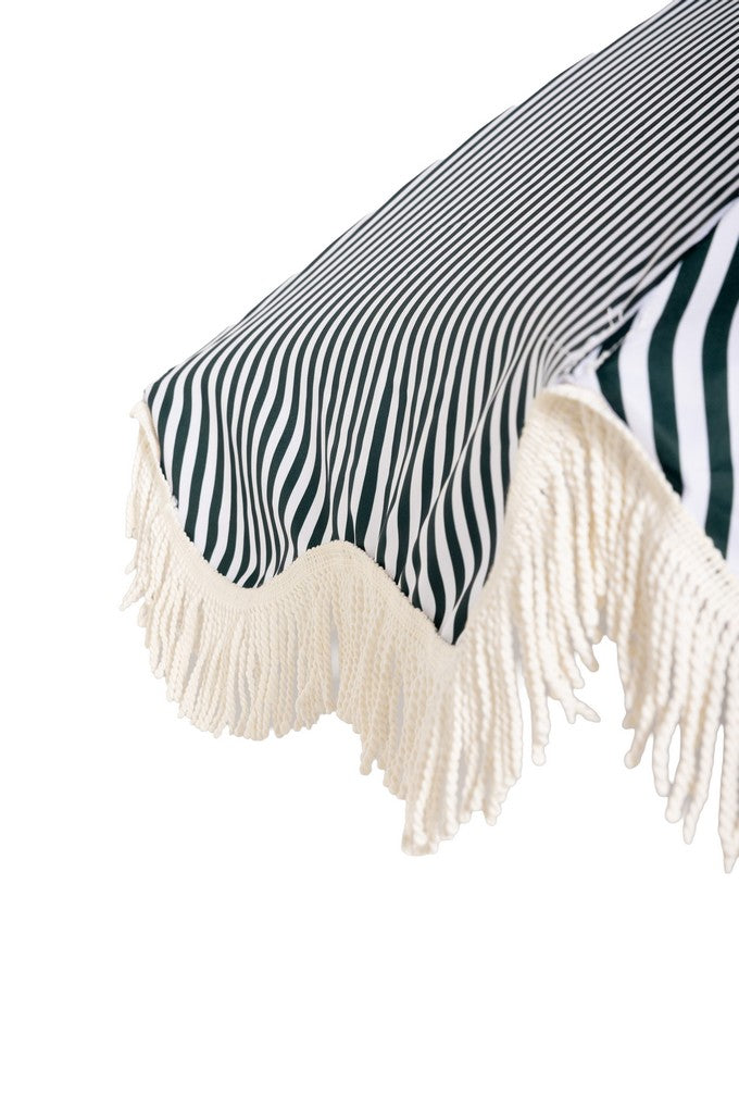 EasyShade Beach Parasol 2m - Striped Forest Green