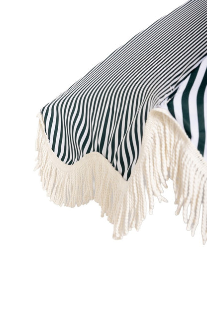 EasyShade Beach Parasol 2m - Striped Forest Green