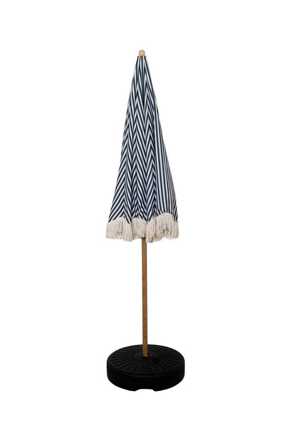 EasyShade Beach Parasol 2m - Striped Forest Green