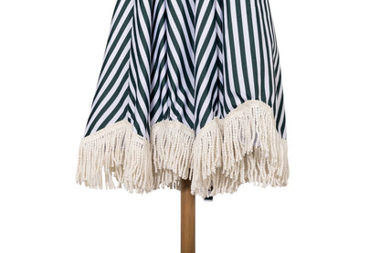 EasyShade Beach Parasol 2m - Striped Forest Green