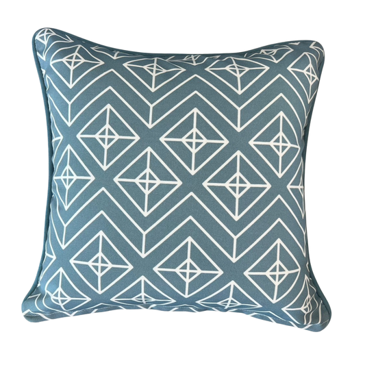 Casablanca Cushion Cover with piping 16"x16"(40x40cm) in Blue

