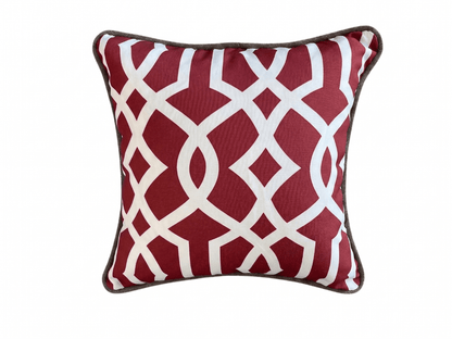 Casablanca Cushion Cover with piping 16"x16"(40x40cm) - Red (2pcs/bag)