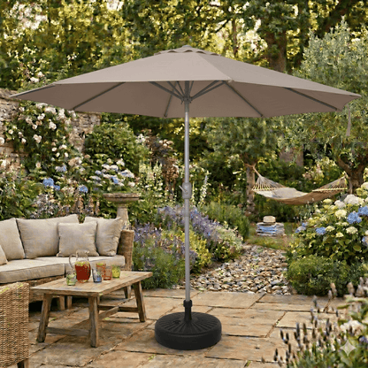 HomeShade Garden Parasol 2.7m - Stone Gray