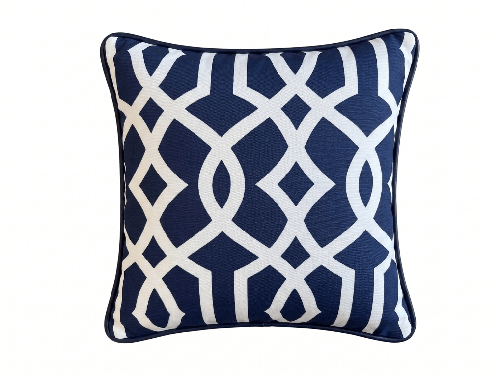 Marrakesh Cushion Cover with piping 18"x18" (45x45cm) - Navy Blue (2pcs/bag)