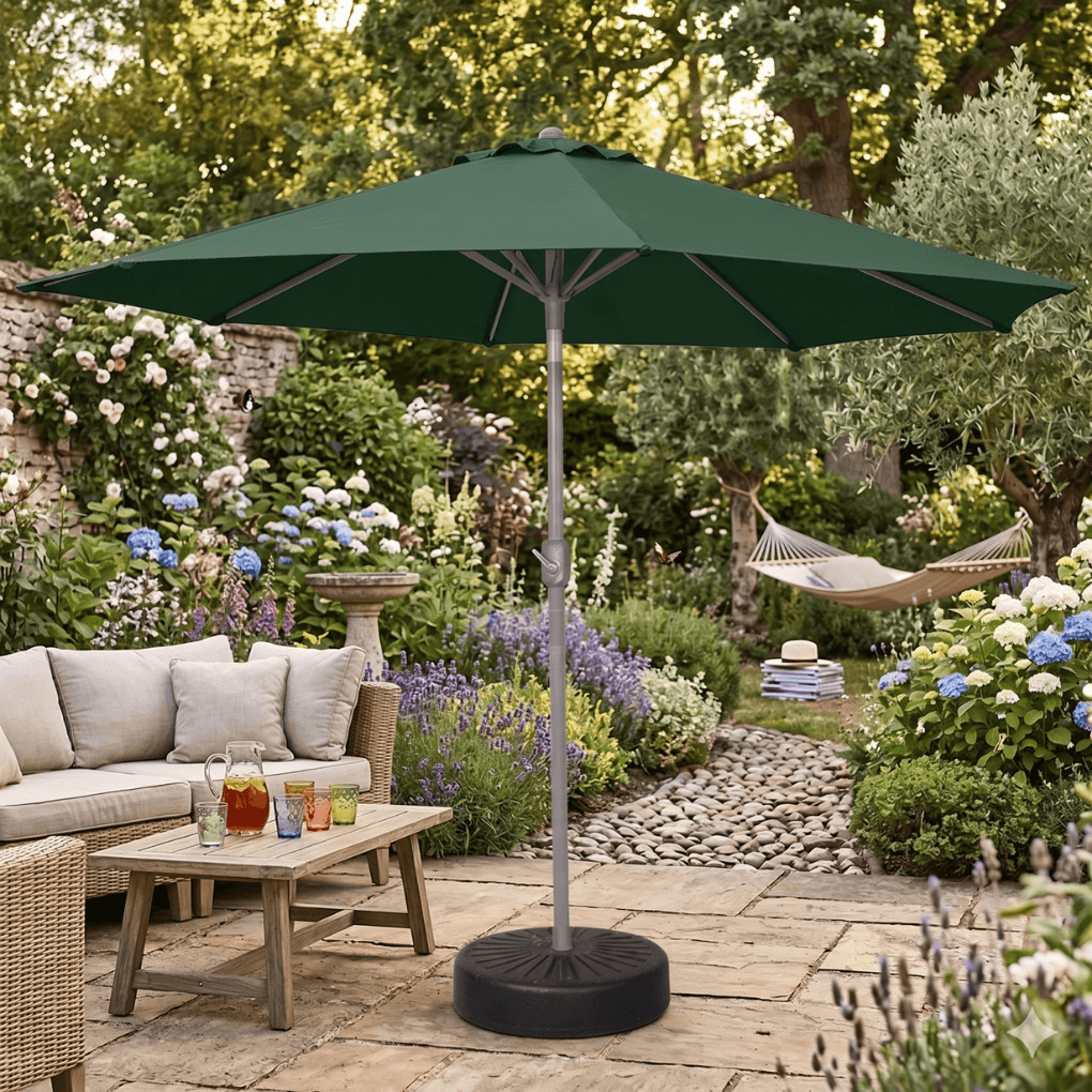 Replacement 2.7M 8 Ribs Parasol Fabric  - Dark Green