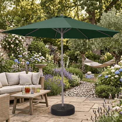 Garden Parasol Replacement Cover 2.4M 6 Ribs Fabric  - Dark Green