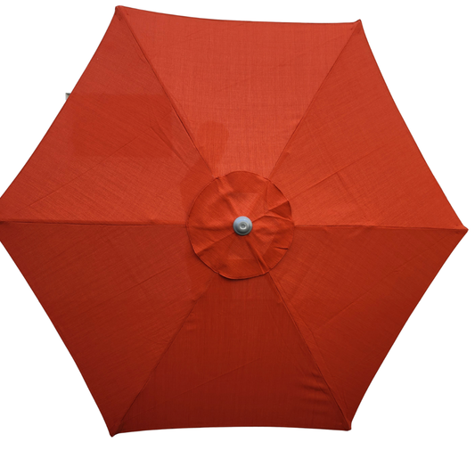 Garden Parasol Replacement Cover 2.4M 6 Ribs Fabric  - Olefin Red