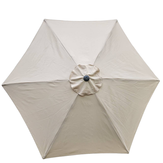 Garden Parasol Replacement Cover 2.4M 6 Ribs Fabric  - Cream
