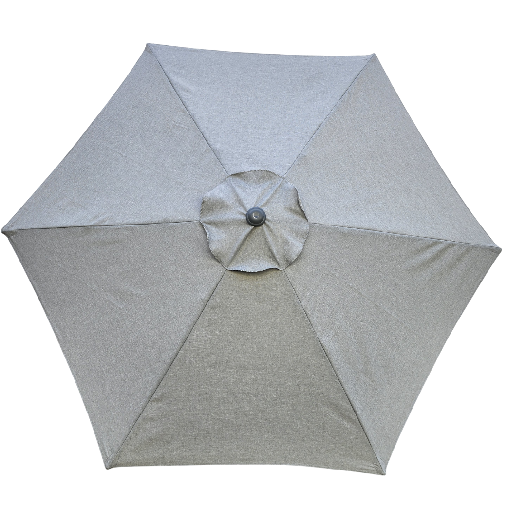 Garden Parasol Replacement Cover 2.7M 6 Ribs Fabric  - Grey