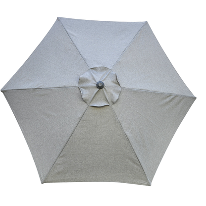 Garden Parasol Replacement Cover 2.7M 6 Ribs Fabric  - Grey
