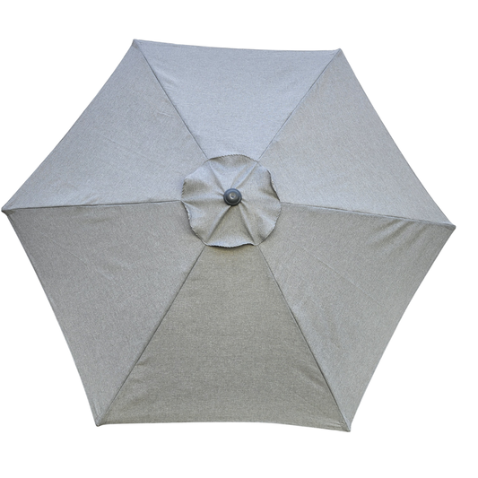 Garden Parasol Replacement Cover 2.4M 6 Ribs Fabric  - Grey