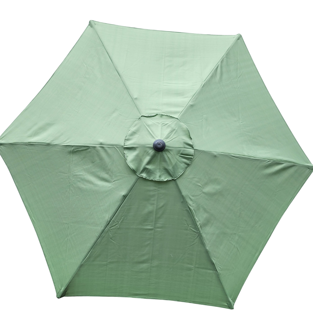 Garden Parasol Replacement Cover 2.4M 6 Ribs Fabric  - Olefin Green