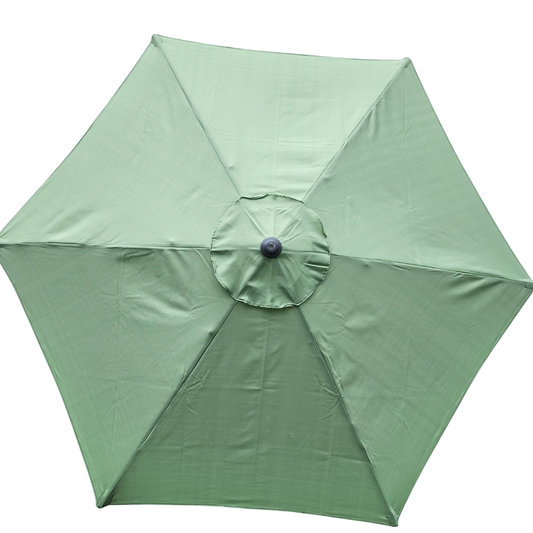 Garden Parasol Replacement Cover 2.4M 6 Ribs Fabric  - Olefin Green