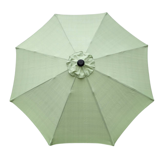 Garden Parasol Replacement Cover 2.7M 8 Ribs Fabric  - Olefin Green