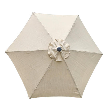 Garden Parasol Replacement Cover 2.4M 6 Ribs Fabric  - Olefin Beige