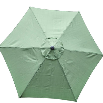 Garden Parasol Replacement Cover 2.4M 6 Ribs Fabric  - Olefin Green