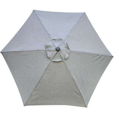 Garden Parasol Replacement Cover 2.4M 6 Ribs Fabric  - Grey