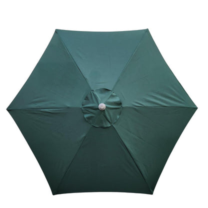 Garden Parasol Replacement Cover 2.4M 6 Ribs Fabric  - Dark Green