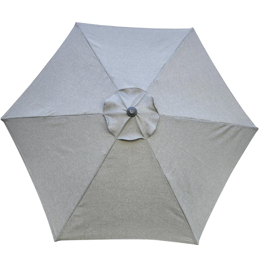 Garden Parasol Replacement Cover 2.7M 6 Ribs Fabric  - Grey