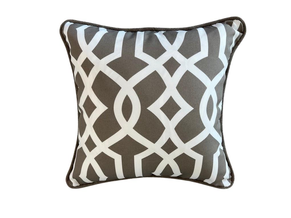 Marrakesh Cushion Cover with piping 18"x18" (45x45cm) - Khaki (2pcs/bag)