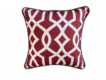 Casablanca Cushion Cover with piping 16"x16"(40x40cm) - Red (2pcs/bag)