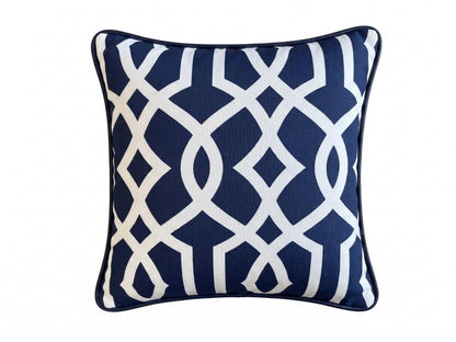 Marrakesh Cushion Cover with piping 16"x16"(40x40cm) - Navy Blue (2pcs/bag)