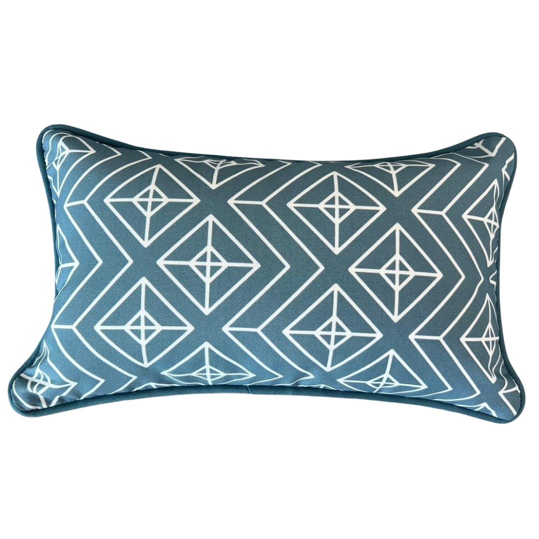 Casablanca Cushion Cover with piping 20"x12" (50x30cm) - Blue (2pcs/bag)