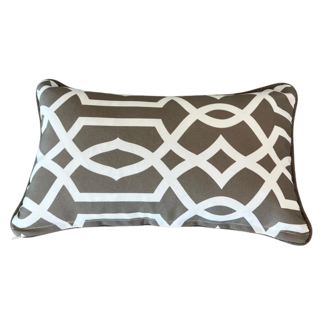 Marrakesh Cushion Cover with piping 20"x12" (50x30cm) - Khaki (2pcs/bag)