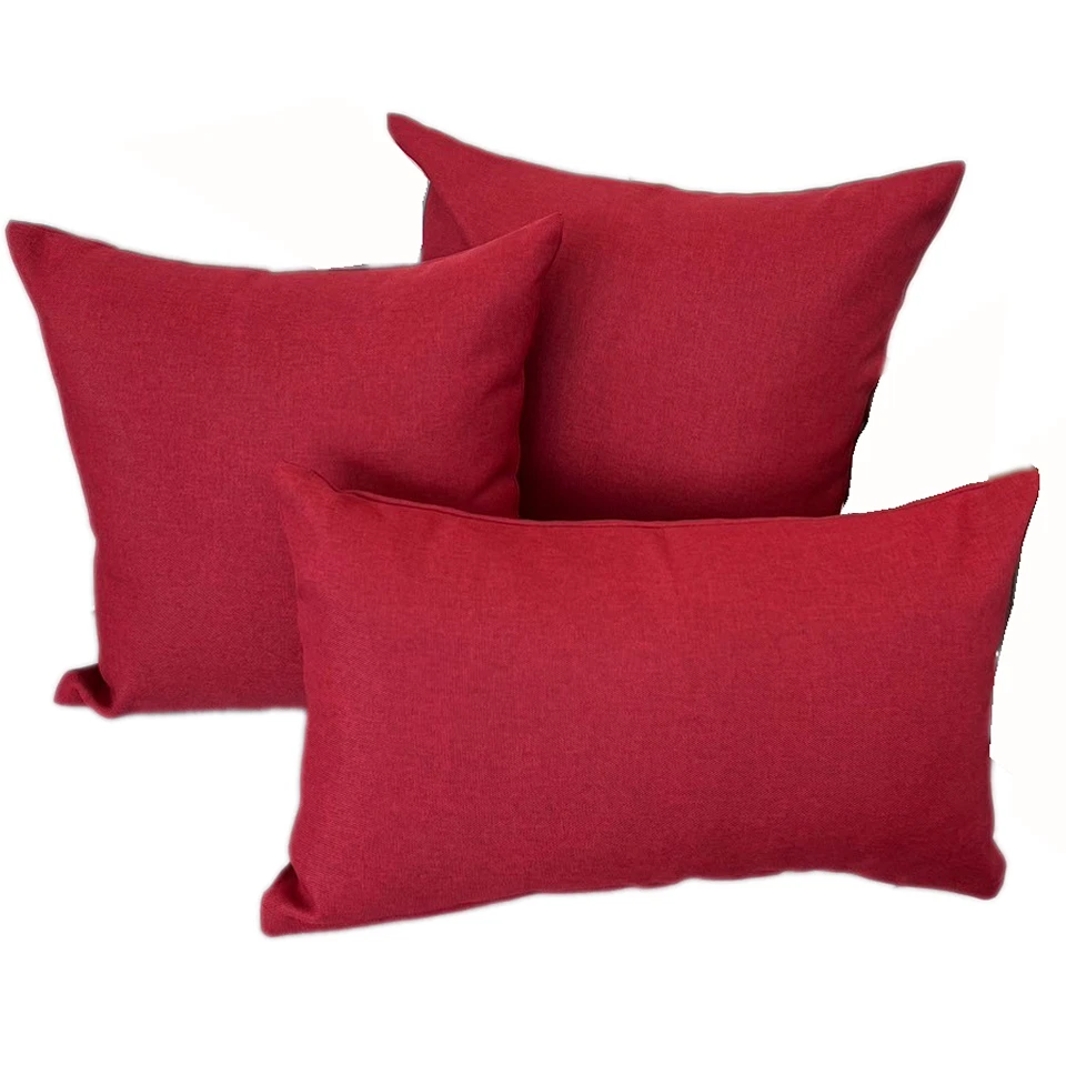 Replacement Cushion Cover 20"x12" (50x30cm) - Red (2pcs/bag)